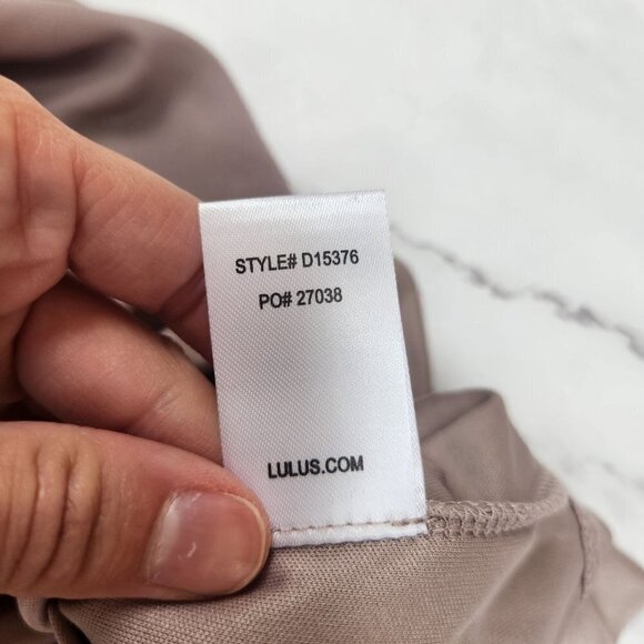 NWT Lulus Air of Romance Taupe Lavender Dress Evening Gown Bridesmaids Dress M - Picture 8 of 8